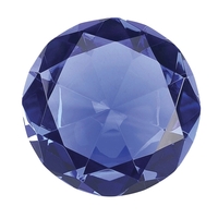 3" Blue Crystal Diamond Paperweight