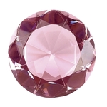 3" Pink Crystal Diamond Paperweight