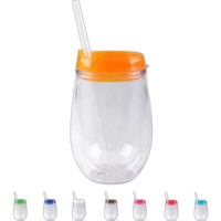 10 oz. stemless double wall acrylic wine tumblers. Dimensions: 2.875 in......