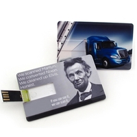 USB drive with a credit card shape, full color imprinting offered... from ASI...