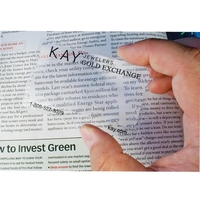 Economical magnifier. 4x Fresnel lens that assists reading anything with...
