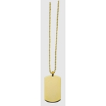 Gold Dog Tag Necklace