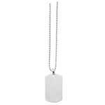 Silver Dog Tag Necklace