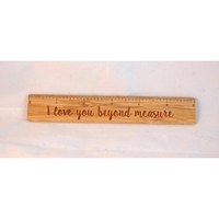 6" x 1" x 0.25" bamboo wood ruler with imperial and... from ASI 92531 Unique...