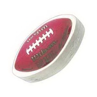 Football, eye, or ear stock shaped white compressed t-shirt.... from ASI...