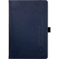 5.5" x 8.5" faux leather journal with an inside pocket, deboss... from ASI...