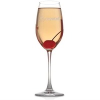 9 oz. champagne glass with thin stem and curved drinking bowl.... from ASI...