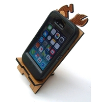 Wooden cell phone holder measures 3" x 7" and is a... from ASI 92531 Unique...