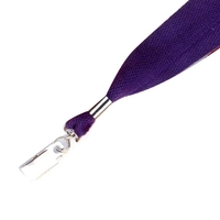1" Plain Lanyard with Swivel Bulldog Clip