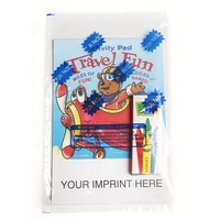 Travel Fun activity pad fun pack with a 4-pack of unimprinted... from ASI...