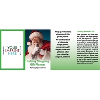 Tri-fold, pocket sized brochure featuring Santa allows you to track your......