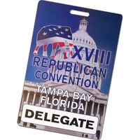 Full color event passes made from opaque white rigid vinyl.... from ASI 52550...