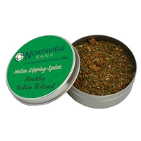 Italian dipping spice in a customized tin