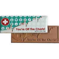 Milk chocolate bar with "You're off the Chartst" message.... from ASI 44897...