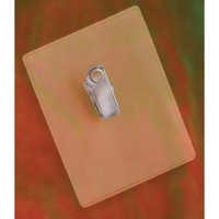 Blank. Badge holder with heavy gauge back, bulldog clip, loads from... from...