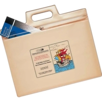 Zippered Vinyl Briefcase With Handle - 16" X 13"