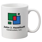 11 oz stoneware coffee mug - white