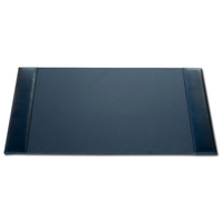 Black leather side rail desk pad measuring 30" x 18" with... from ASI 48125...
