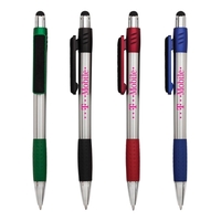 3 in 1 plunger-action plastic ballpoint pen with soft touch stylus... from...