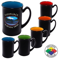 16oz Gloss Two Tone Marco Black Mug