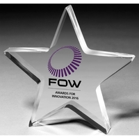 Star Acrylic Paperweight - 5" x 5" x 1"