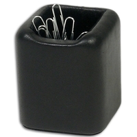 Paper clip holder made of black top-grain leather with an internal... from...
