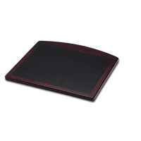Walnut wood and leather mouse pad measuring 9.375" L x 10"... from ASI 48125...