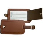 Classic Rustic Brown Leather Luggage Tag