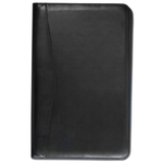 Top-Grain Black Deluxe Legal-Size Zip-Around Portfolio