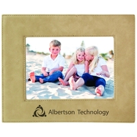 8.5" x 6.5" x 0.375" laser engraved leatherette picture frame for... from ASI...
