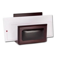 Wood & Leather Letter Holder