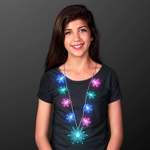 Flashing Jumbo Snowflake String Lights Necklace