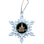 White Snowflake Christmas Holiday Ornament