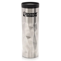 Silver stainless steel insulated travel mugs with plastic inner liner and......