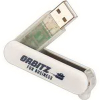 Swiss style flash drive measuring 2 3/8" x 1 1/2" with... from ASI 90859...
