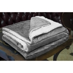 GRAY MINK SHERPA BLANKET