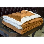 TAN MINK SHERPA BLANKET