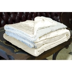 CREAM MINK SHERPA BLANKET