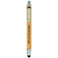 5" x 0.4375" x 0.4375" plunger action bamboo pen and stylus.... from ASI...