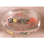 Oval (flat) shape Lucite Embedment