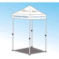 5 foot x 5 foot customizable logo portable polyester canopy pop-up... from...