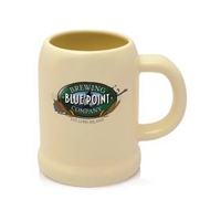 24 oz. beige ceramic beer mug with a straight body and... from ASI 39552 BEL...