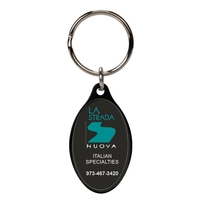Black Oval Keychain