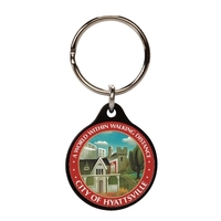 Black Round Keychain