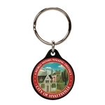 Black Round Keychain