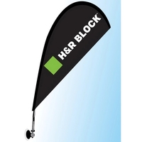 Teardrop shaped window flag with suction cup base and single sided... from...