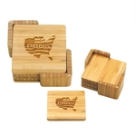 Square Bamboo Coaster Sets (4)