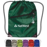 Drawstring Sports Backpack With Zipper