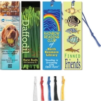 Custom paper bookmark on white 10 pt. board, coated on both... from ASI 84820...