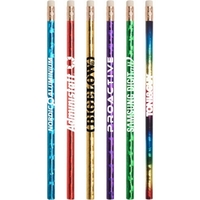 Prismatic foil wrapped designed #2 round lead pencil. Perfect for... from ASI...